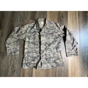 US Air Force ABU Field Jacket Mens 44R Gray Digital Tiger Stripe Camo Utility